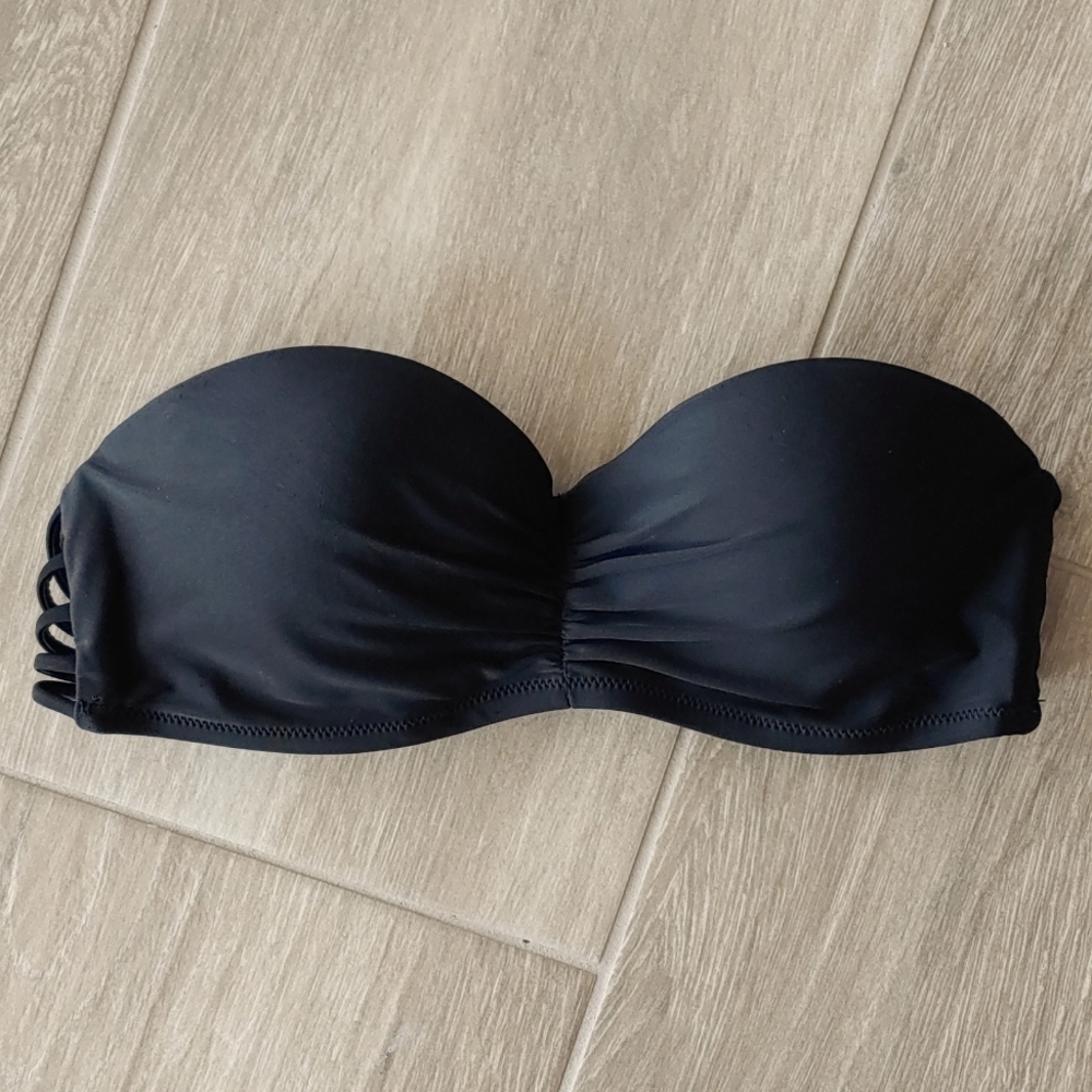 Sz Small Xhilaration Bandeau Swim Bathing Suit Padded Top with Adjustable Bust